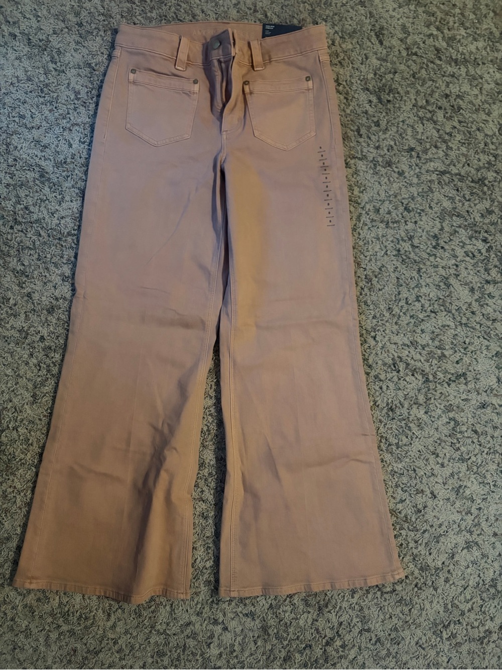 American Eagle Outfitters Wide-Leg Jeans in Dusty Rose